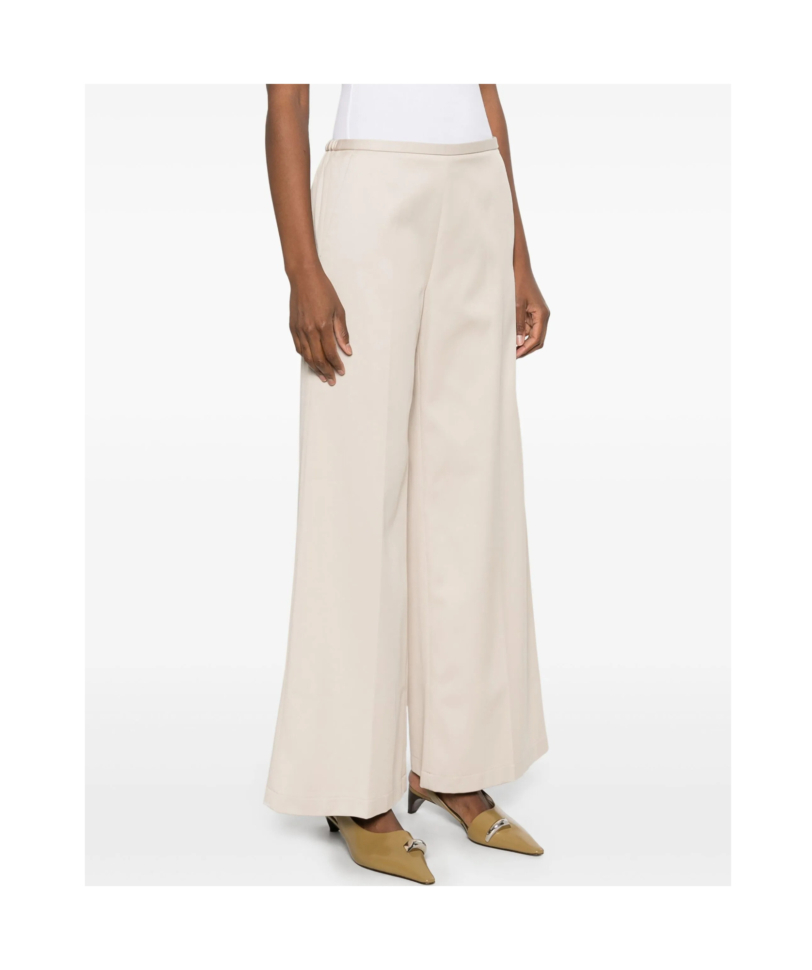Shop Forte Forte Cotton Twill Flared Pants