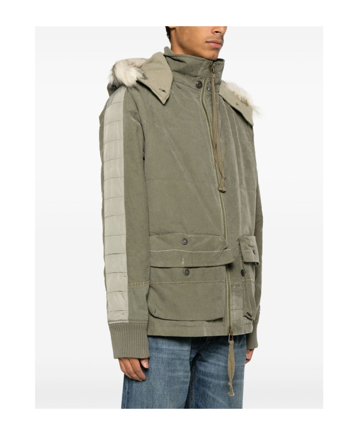 Greg Lauren Army Tent Retro Zip-up Jacket In Green