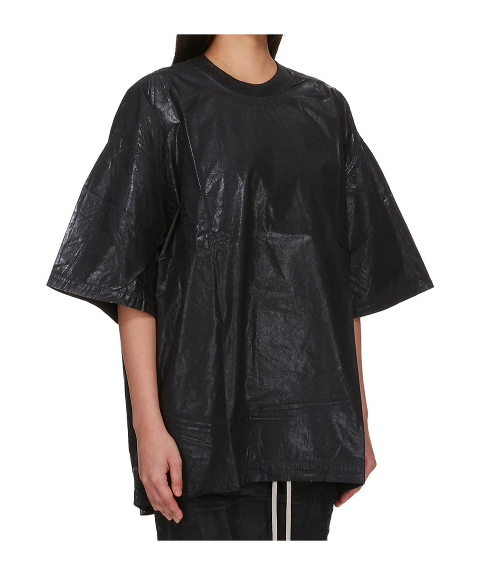 Rick Owens Drkshdw Black Hollywood Tommy T-shirt In Black