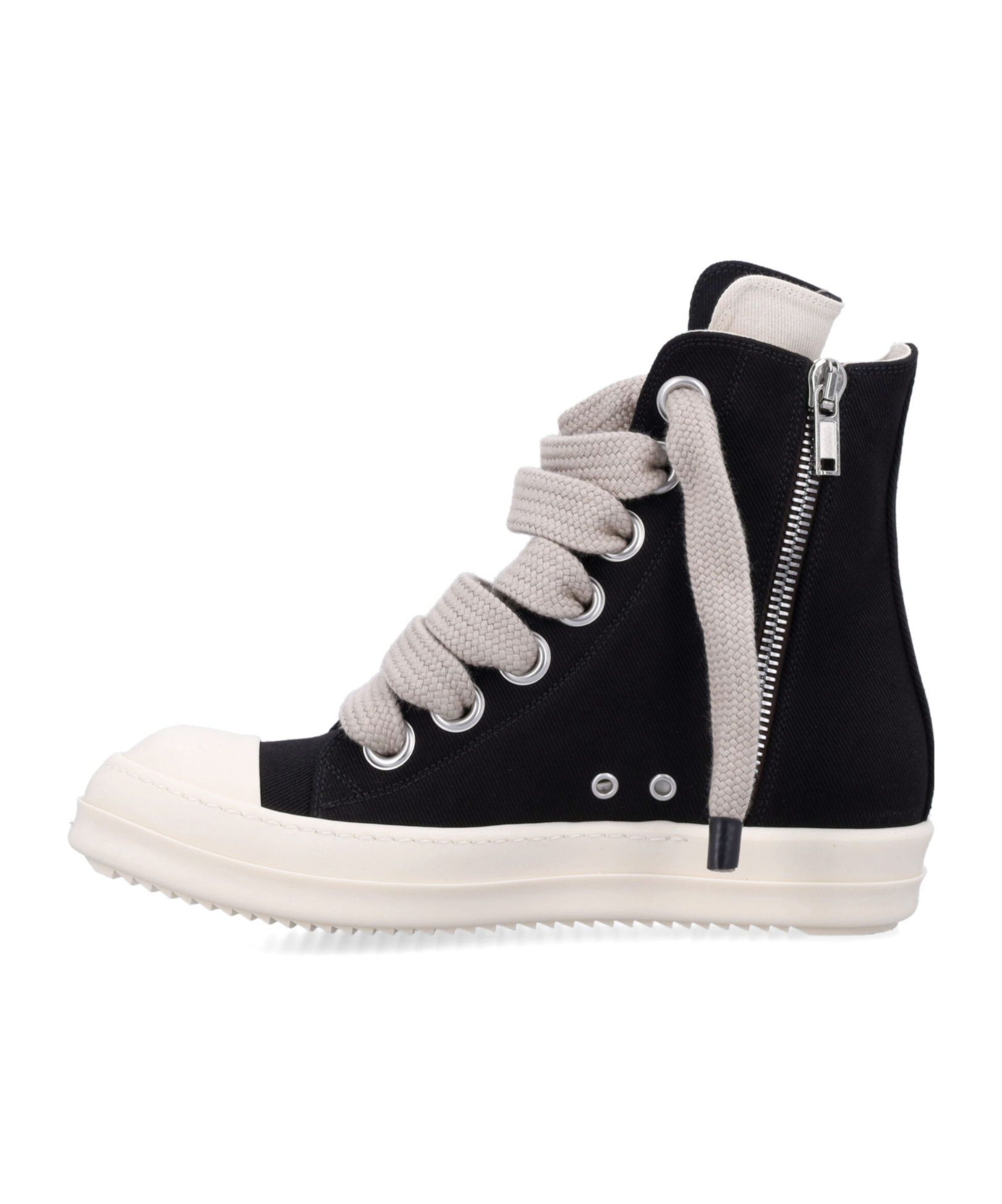 Rick Owens Drkshdw Round Toe High Top Casual Shoes In Black