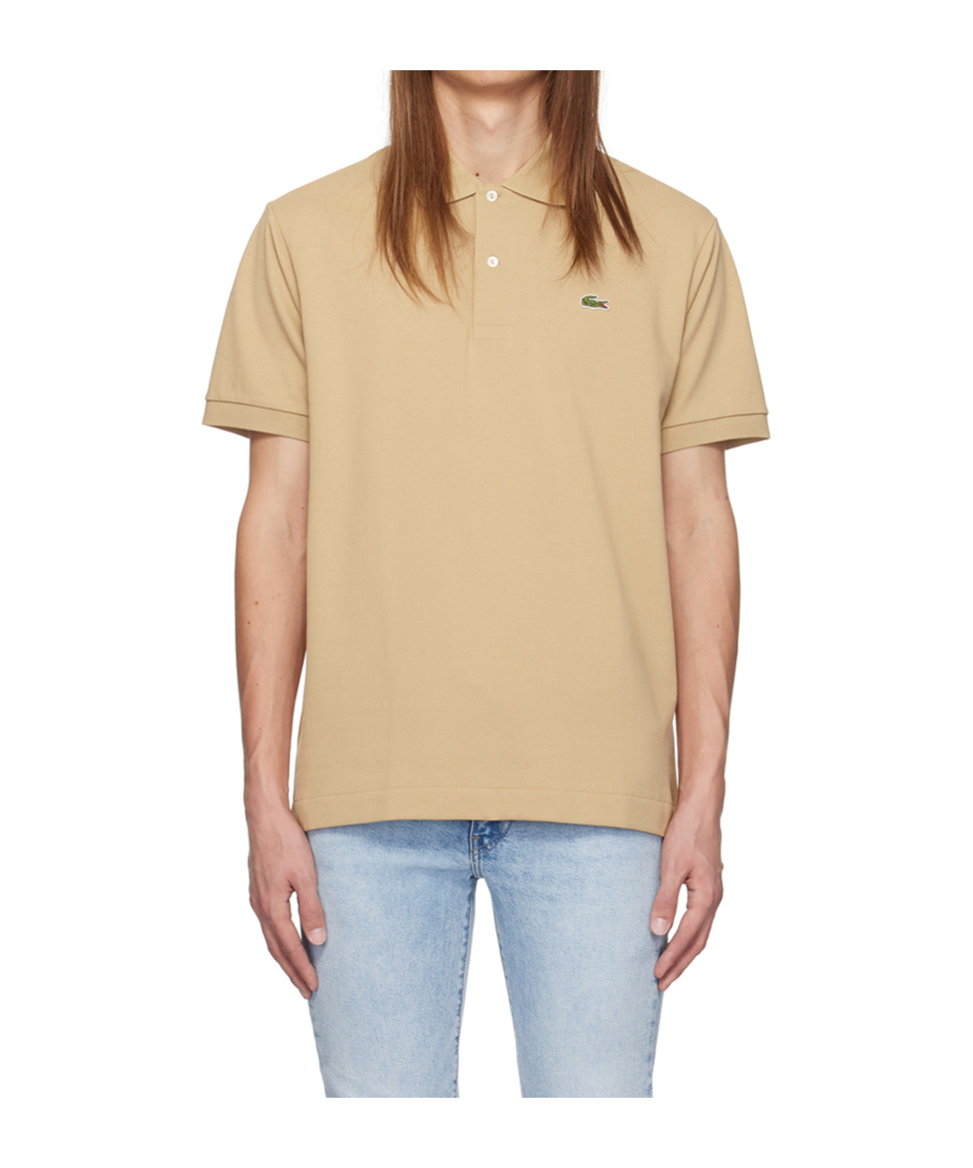 Lacoste Buckle Short Sleeve Polo Shirt In Brown