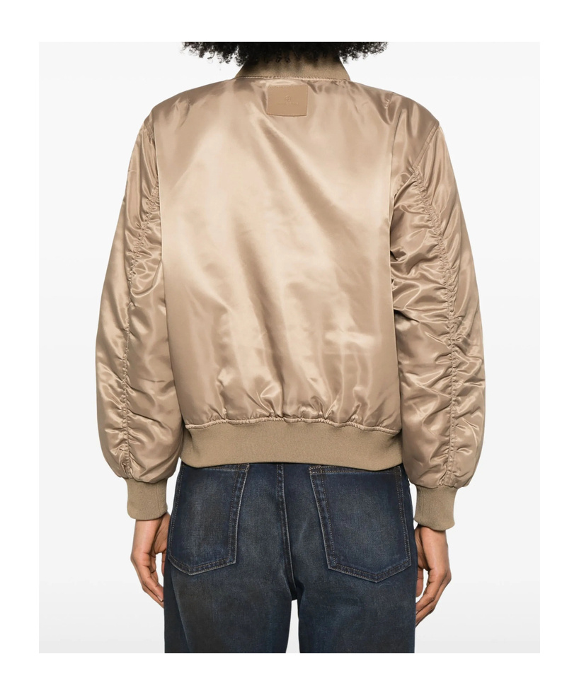Shop Anine Bing Leon Bomber Jacket In Nude