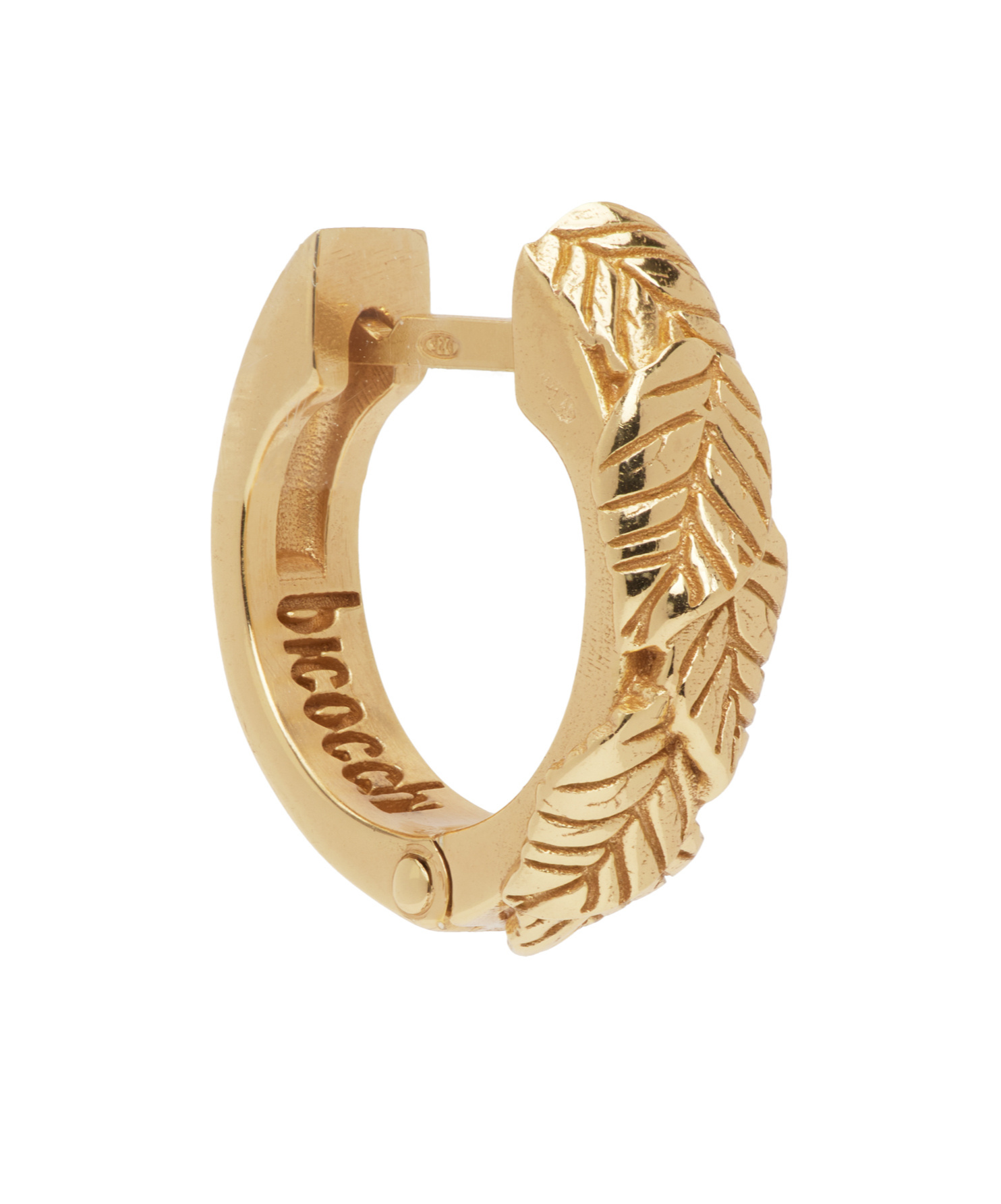 Emanuele Bicocchi Leaves Hoop Single Earring In Yellow