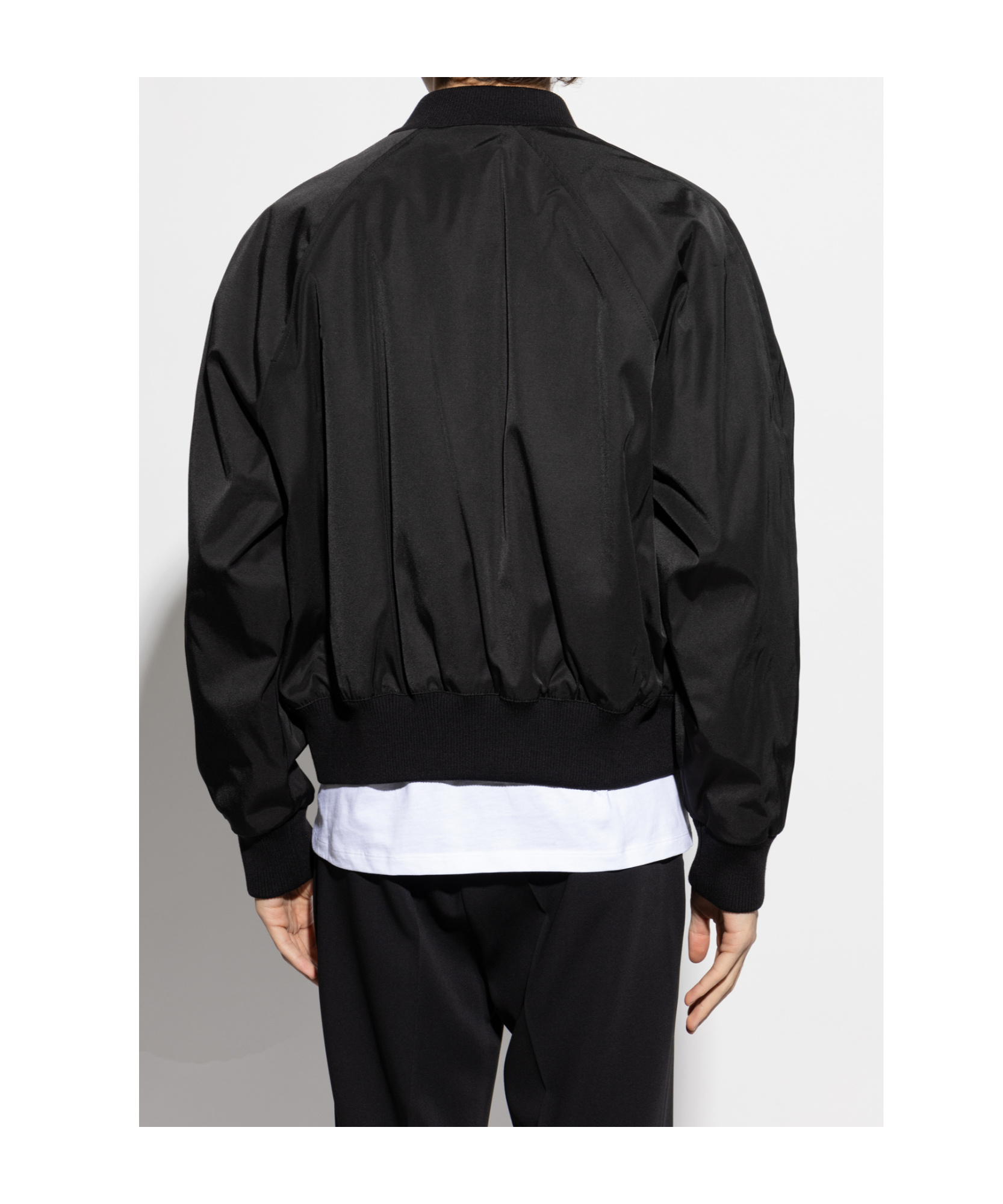 Ami Alexandre Mattiussi Ami Paris Twill Bomber Jacket In Black