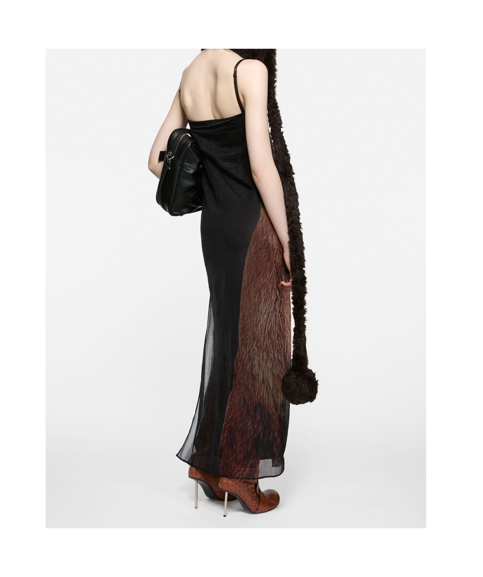 Acne Studios Bear-print Slip Dress In Multi