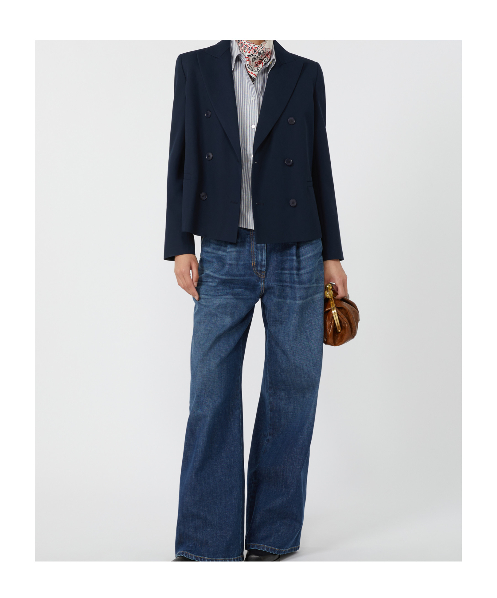 Weekend Max Mara Tappeto Double-breasted Button Jacket In Blue
