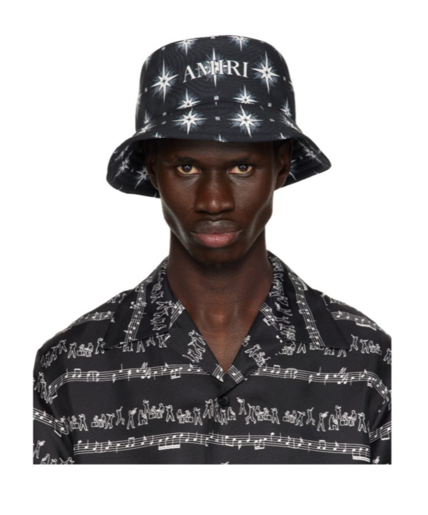 Amiri Starburst Bucket Hat In Black