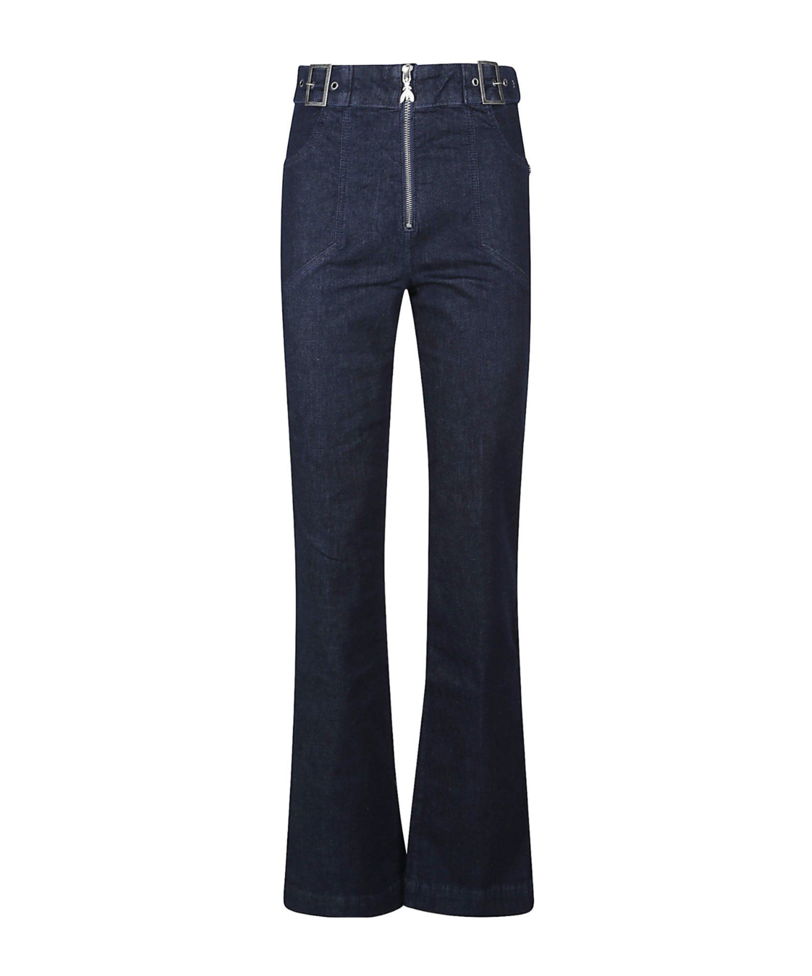Patrizia Pepe Zip-fly Buckle-fastening Jeans In Blue