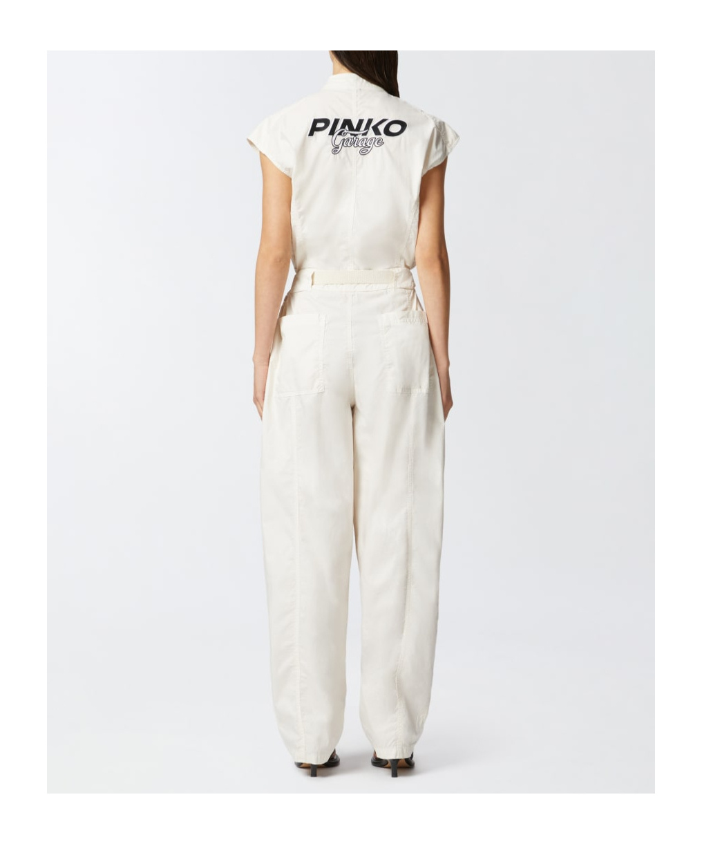 Pinko Logo-print Jumpsuit In White