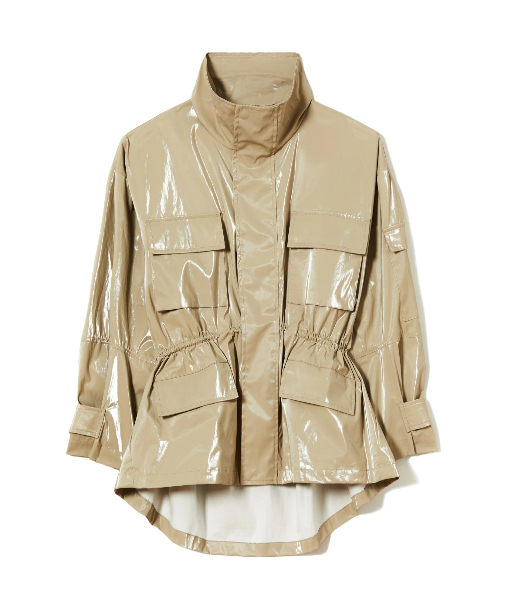 Plan C Long Sleeve Jacket In Nude