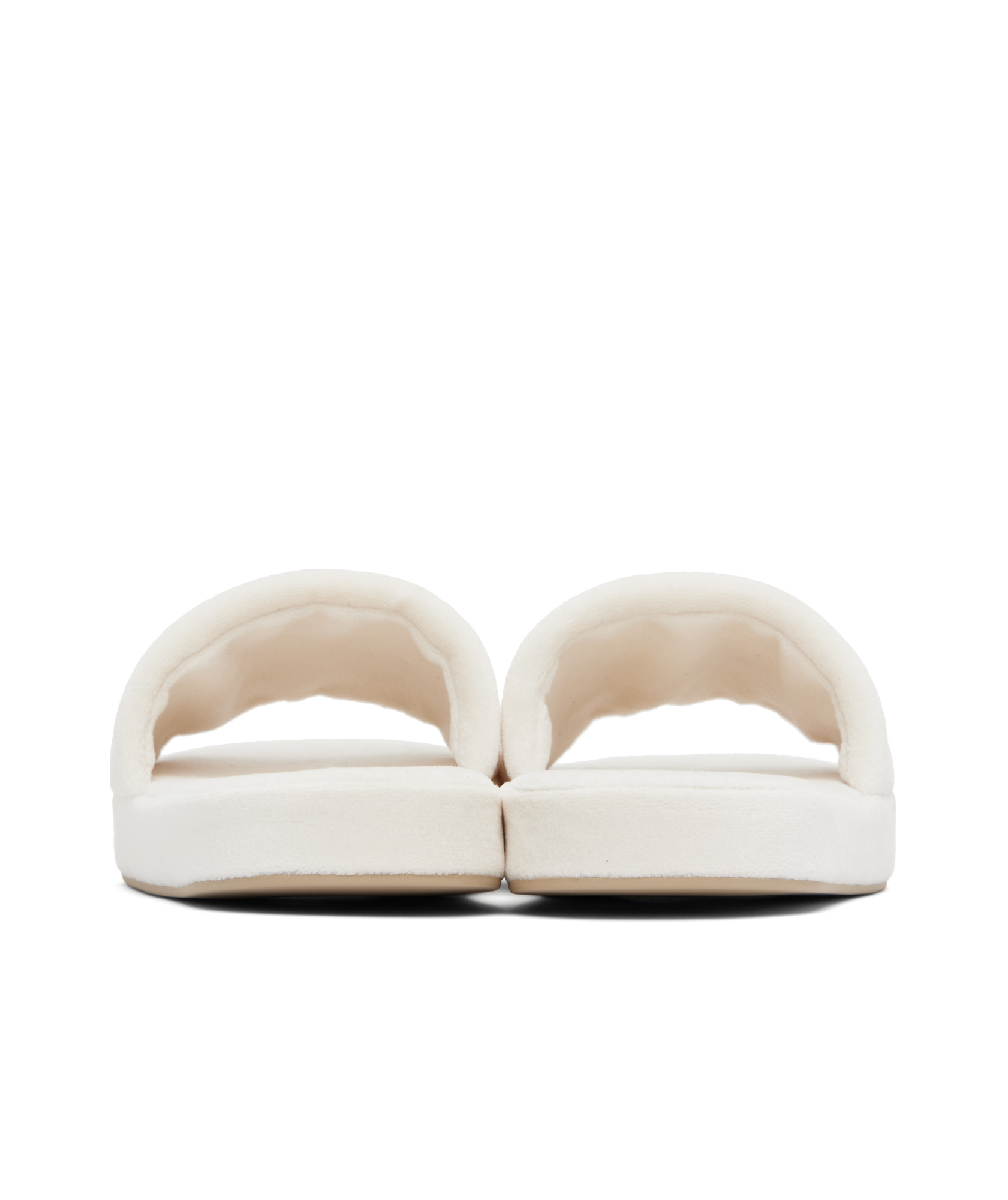 The Row Pillow Cozy Cotton Open-toe Slippers In White