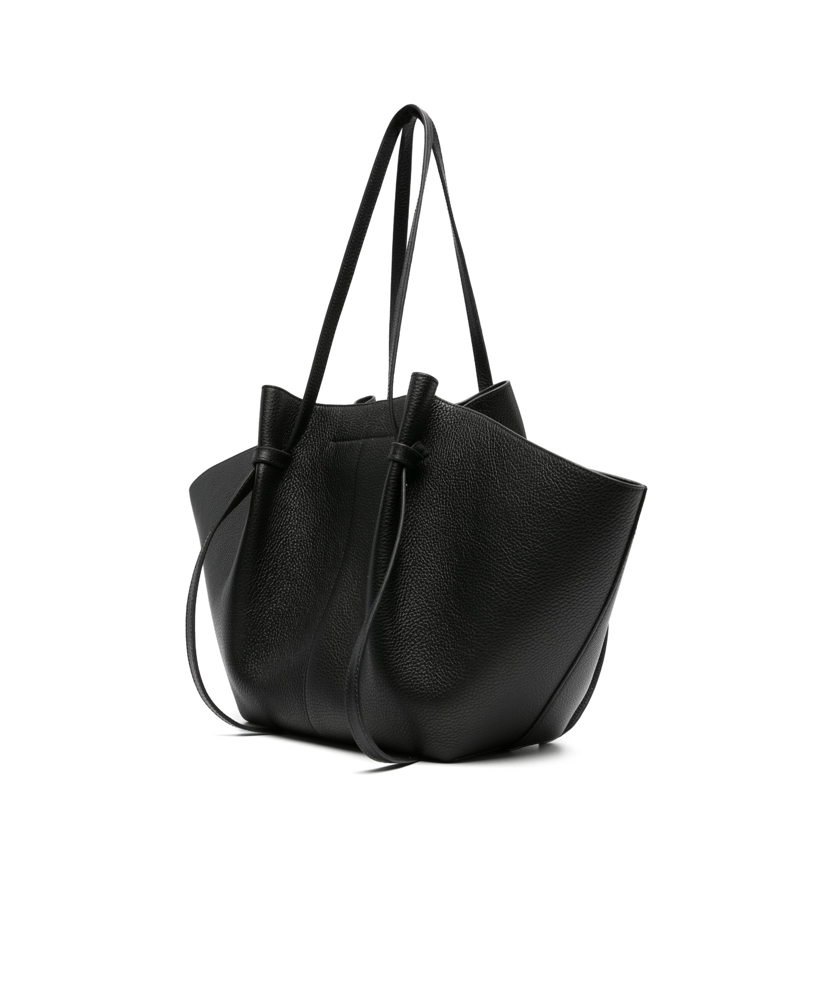 Yuzefi Large Mochi Leather Tote Bag In Black