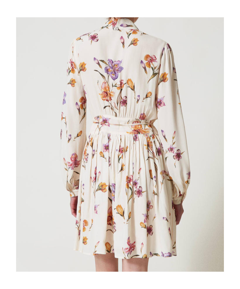 TWINSET FLORAL-PRINT MINI DRESS