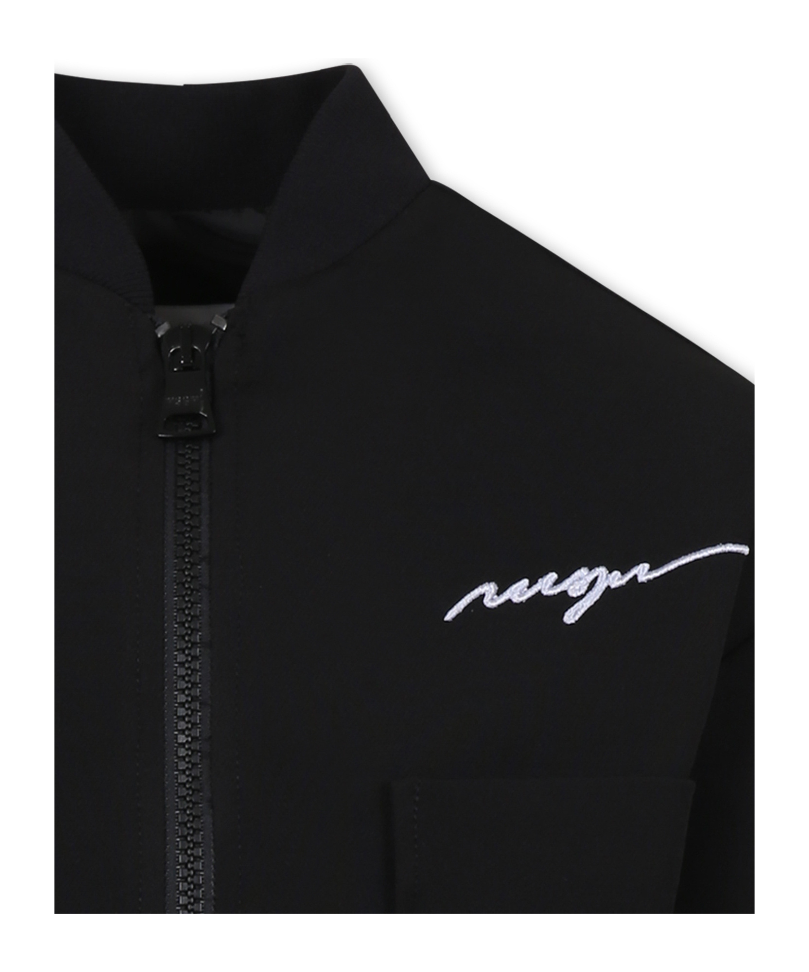 Shop Msgm Logo-tape Bomber Jacket In Black
