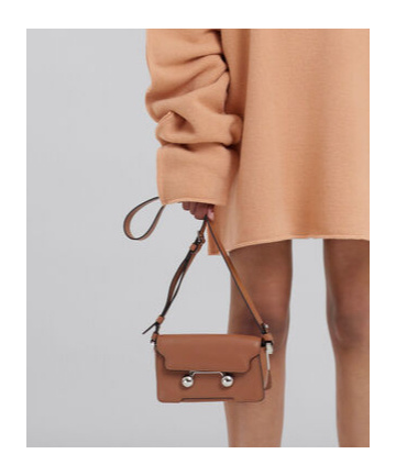 Marni Trunkaroo Foldover-top Mini Shoulder Bag In Brown