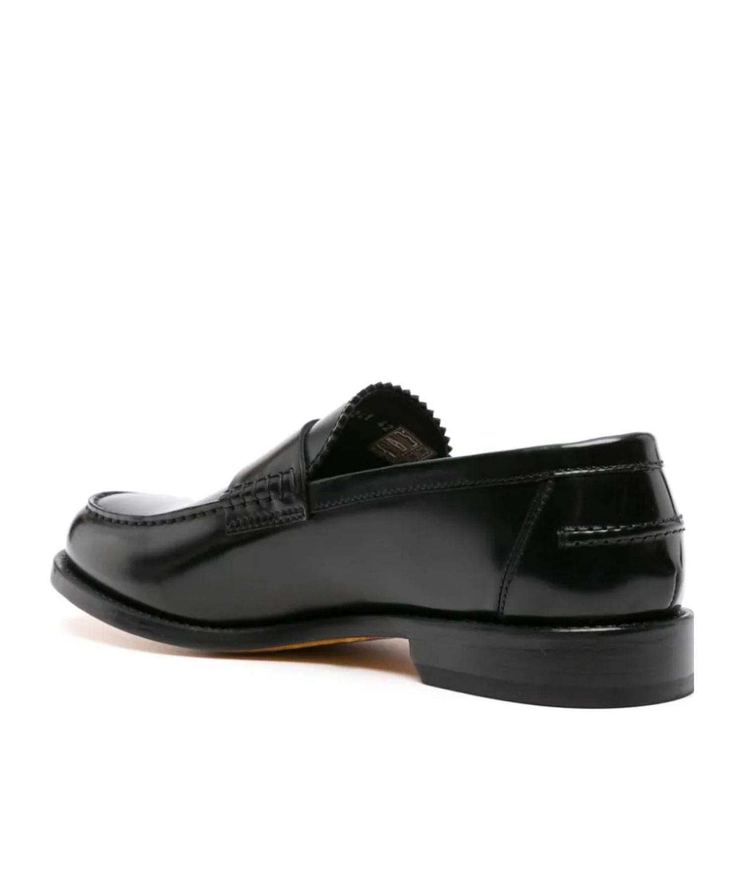 Doucal's Round-headed Love Shoes In Black