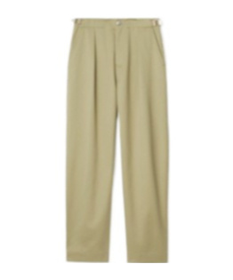 Burberry Petite Box-pleat Cotton Trousers In Brown
