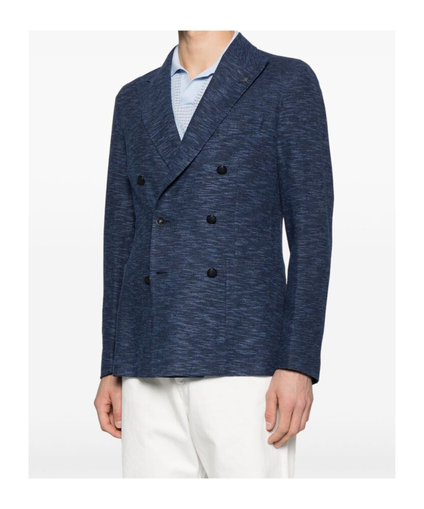 Tagliatore Double-breasted Blazer In Blue