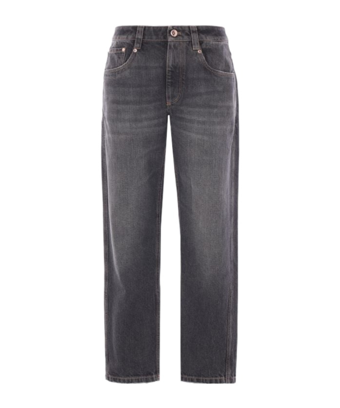 Brunello Cucinelli Jeans With Belt Loops In Black