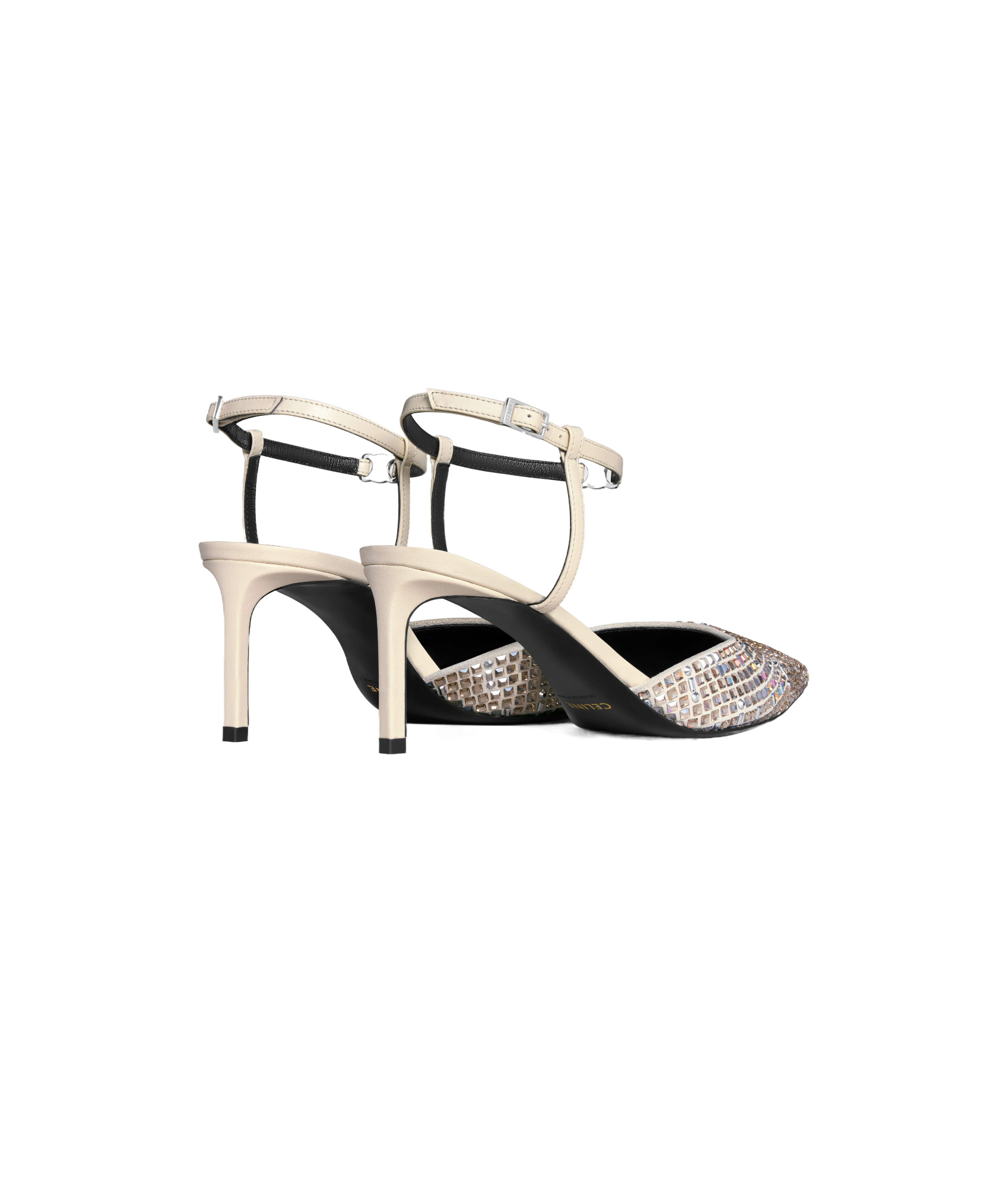 Celine Pointed High-heeled Sandals In Nude