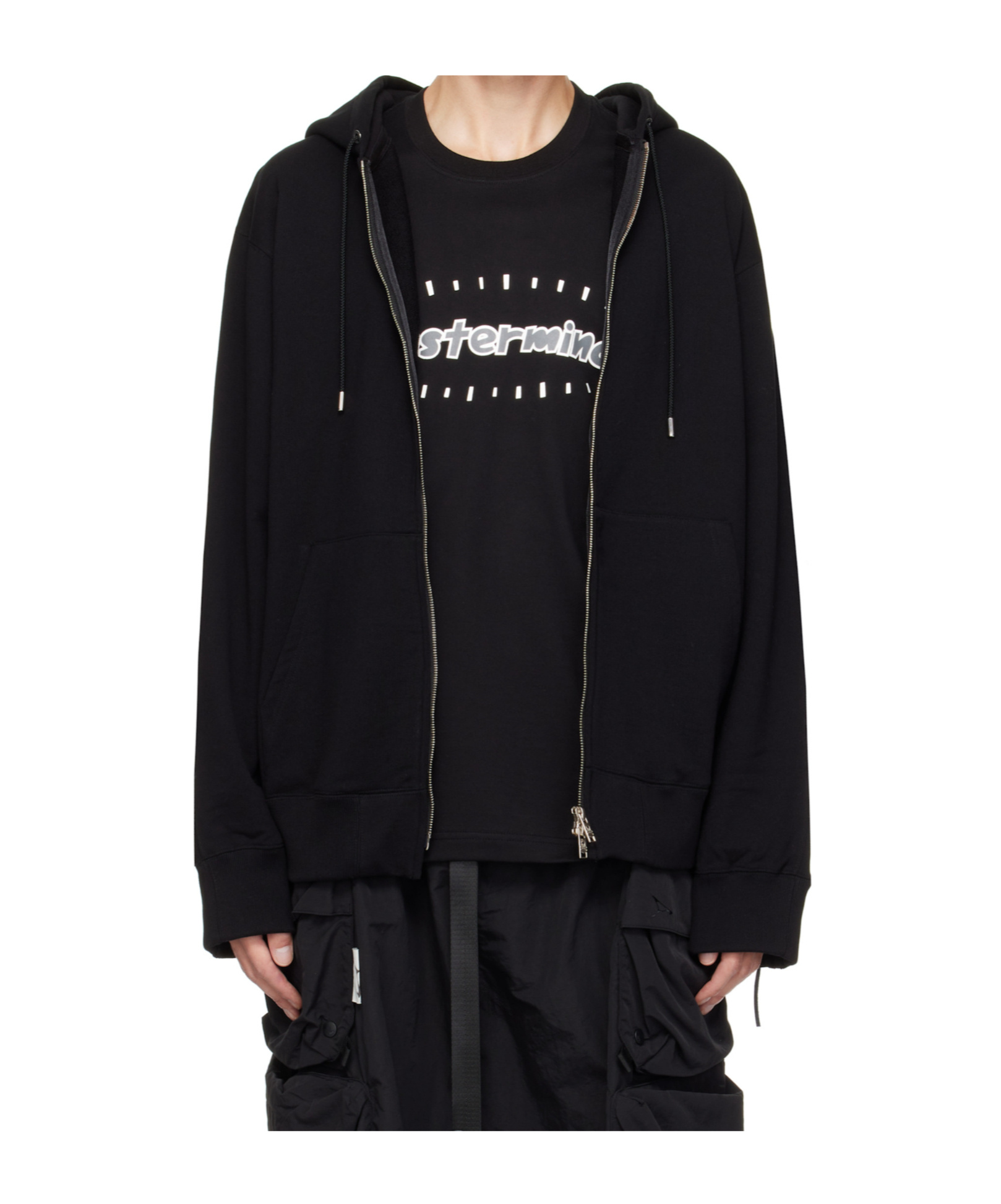 Mastermind Japan Logo-printed Hooded Jacket In Black