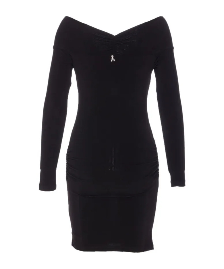 Patrizia Pepe Draped Mini Dress In Blue