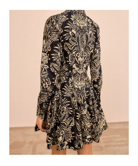 Ulla Johnson Taliah Long Sleeve Mini Dress In Blue