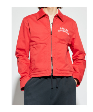 Amiri Jacket Pointed Collar Long Sleeves In Orange