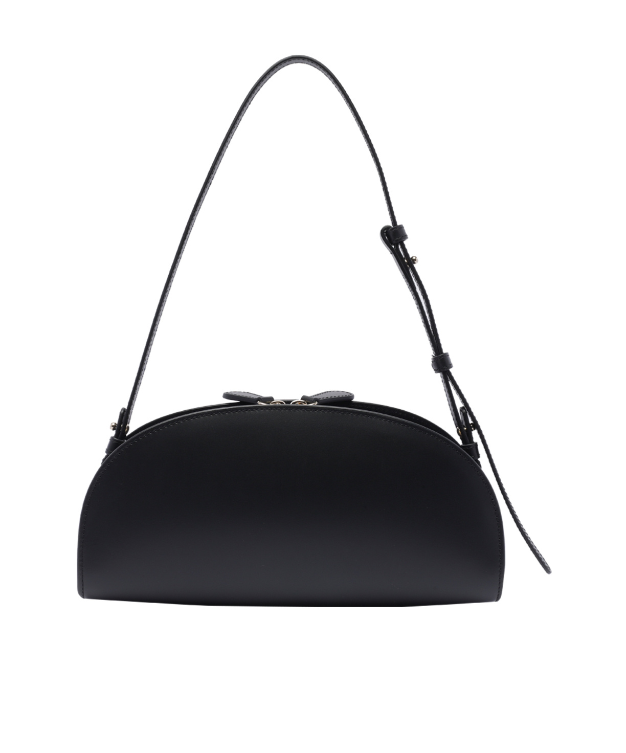 Apc Mini Demi-lune Structured Shoulder Handbag In Black