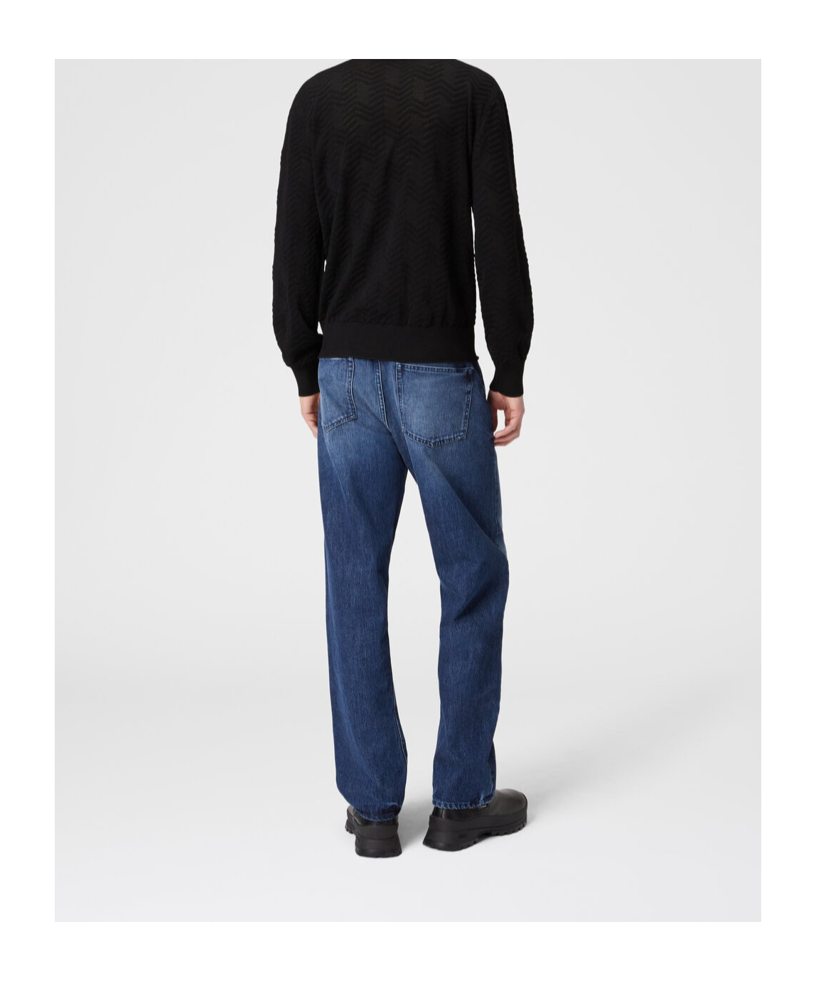 Missoni Rollkragenpullover Aus Wolle Mit Ton-in-ton-chevron In Black