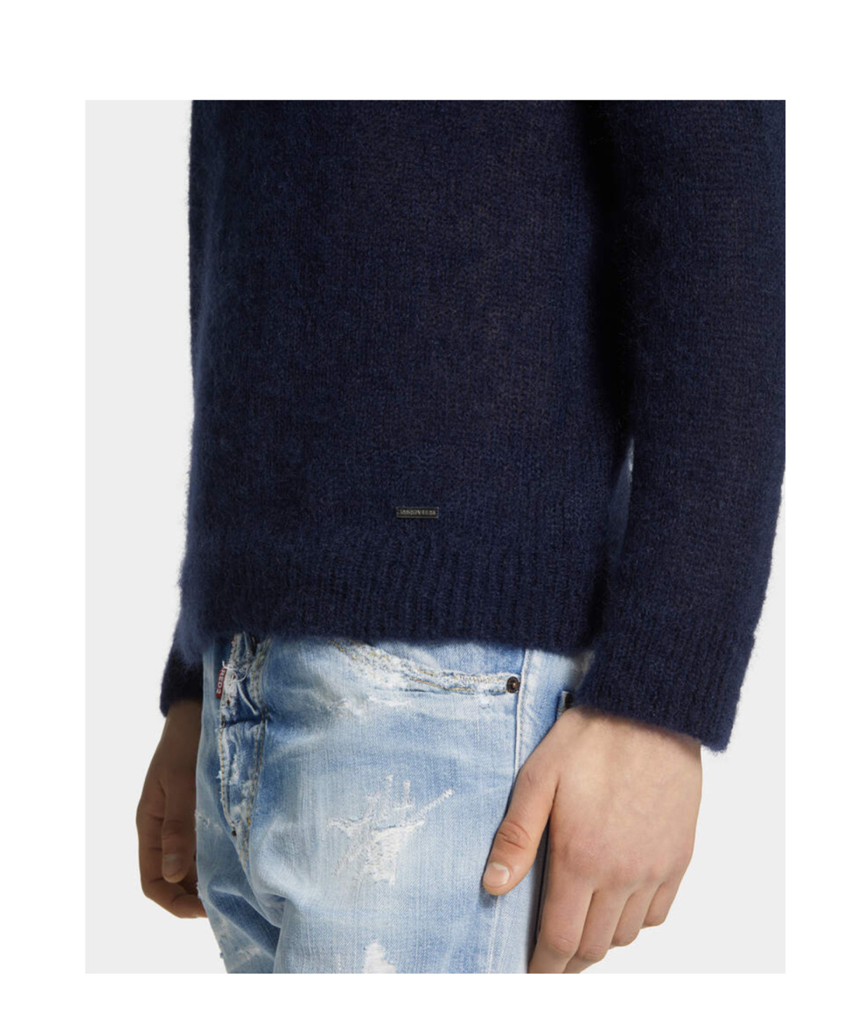 Dsquared2 Mohair Blend Sweater In Blue
