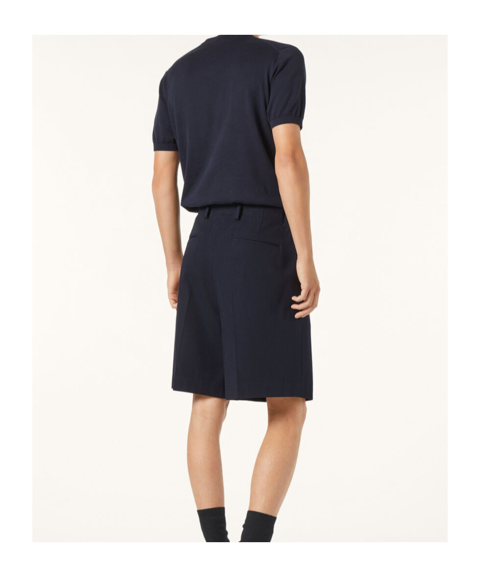 Loro Piana Joetsu Bermuda Shorts In Navy Blue
