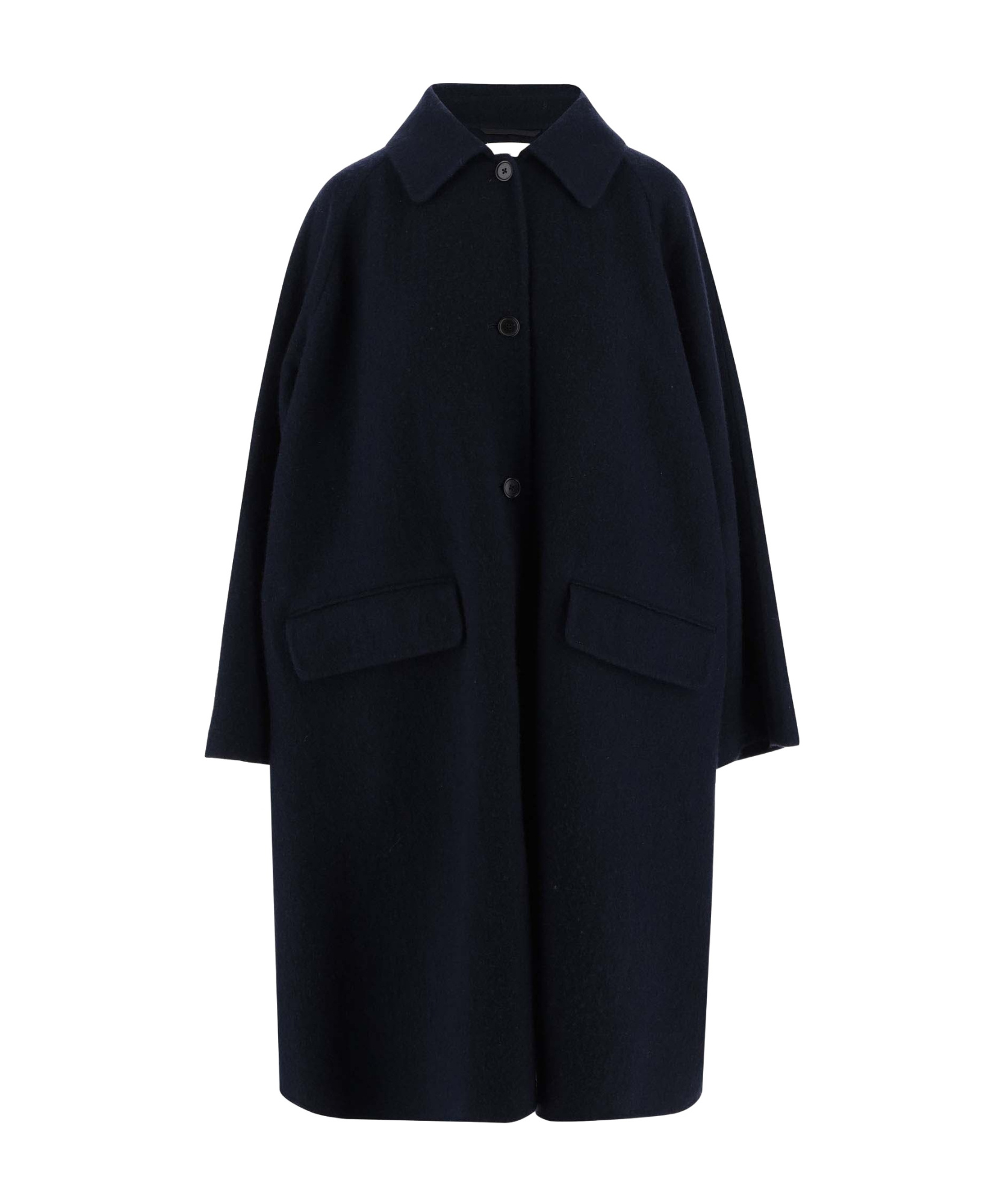 The Row Long-sleeved Coat In Blue
