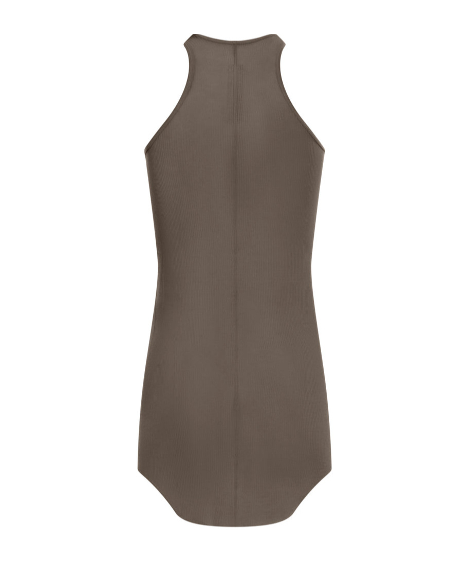 Rick Owens Gray Ribbed Tank Top In Green