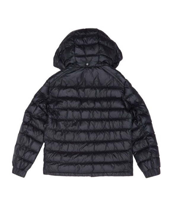 Moncler Logo Patch Padded Jacket In Blue