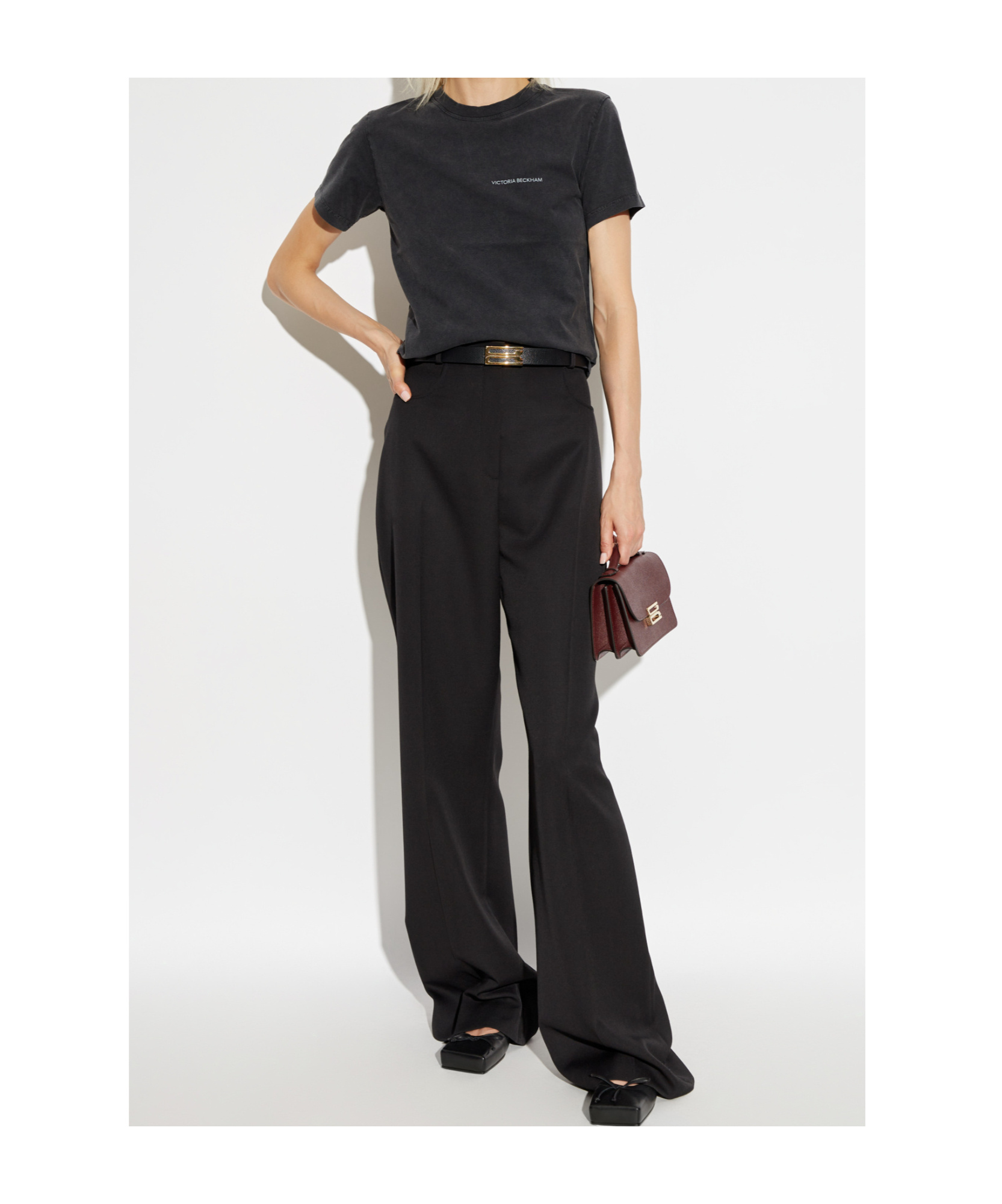 Shop Victoria Beckham Organic Cotton T-shirt In Black