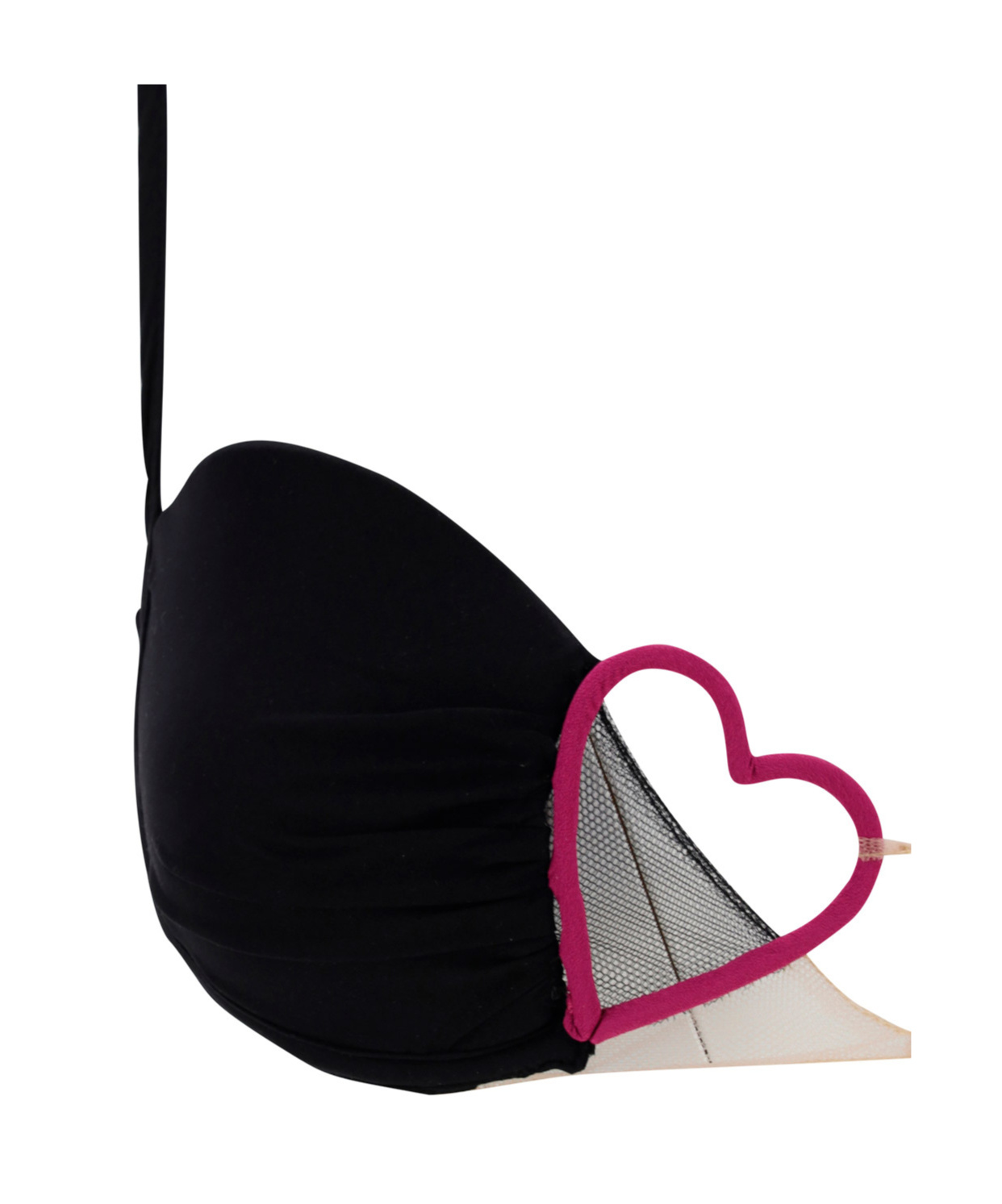 Nensi Dojaka Heart Bra In Black