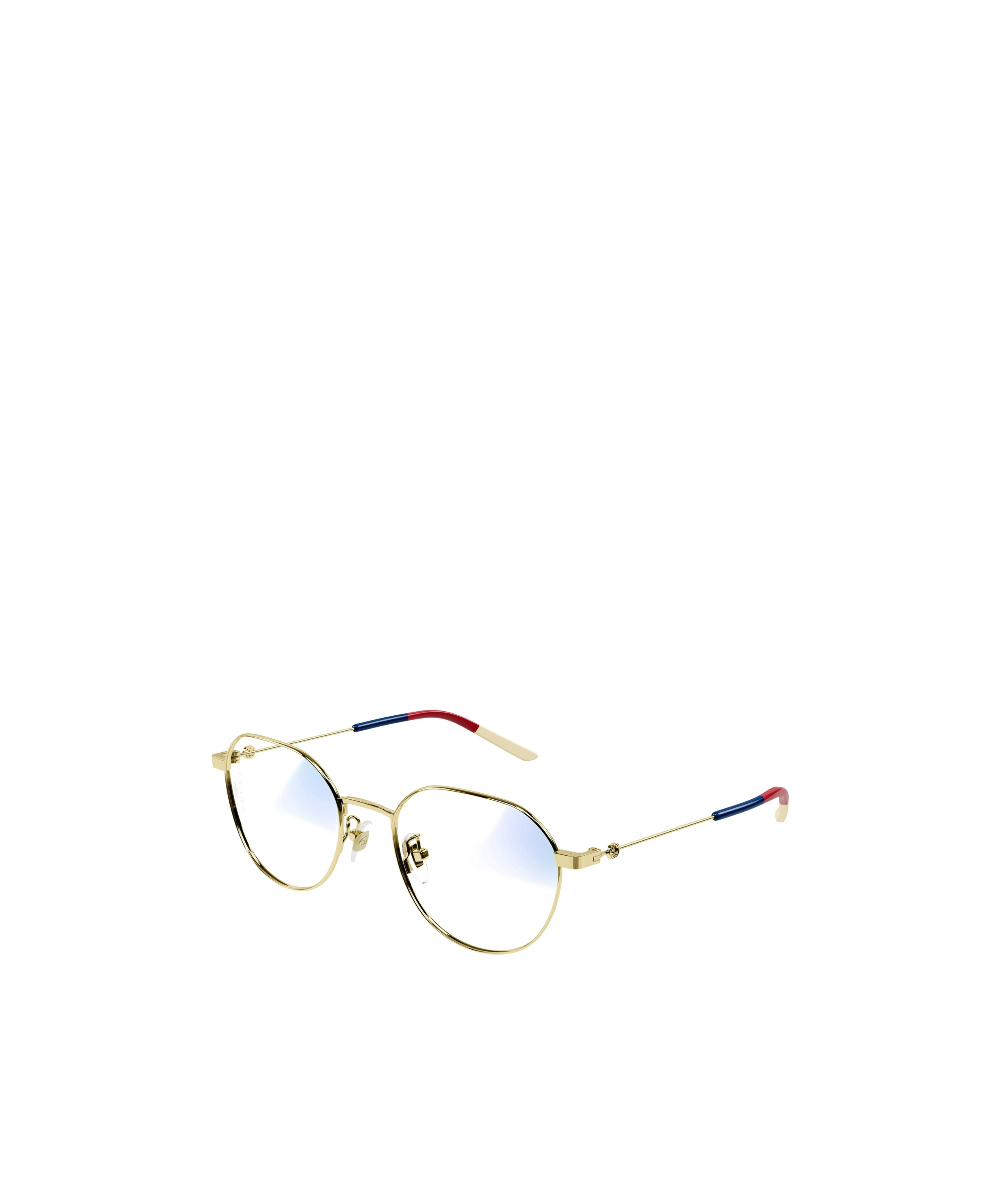 Gucci Eyewear Round Frame Glasses In Gold