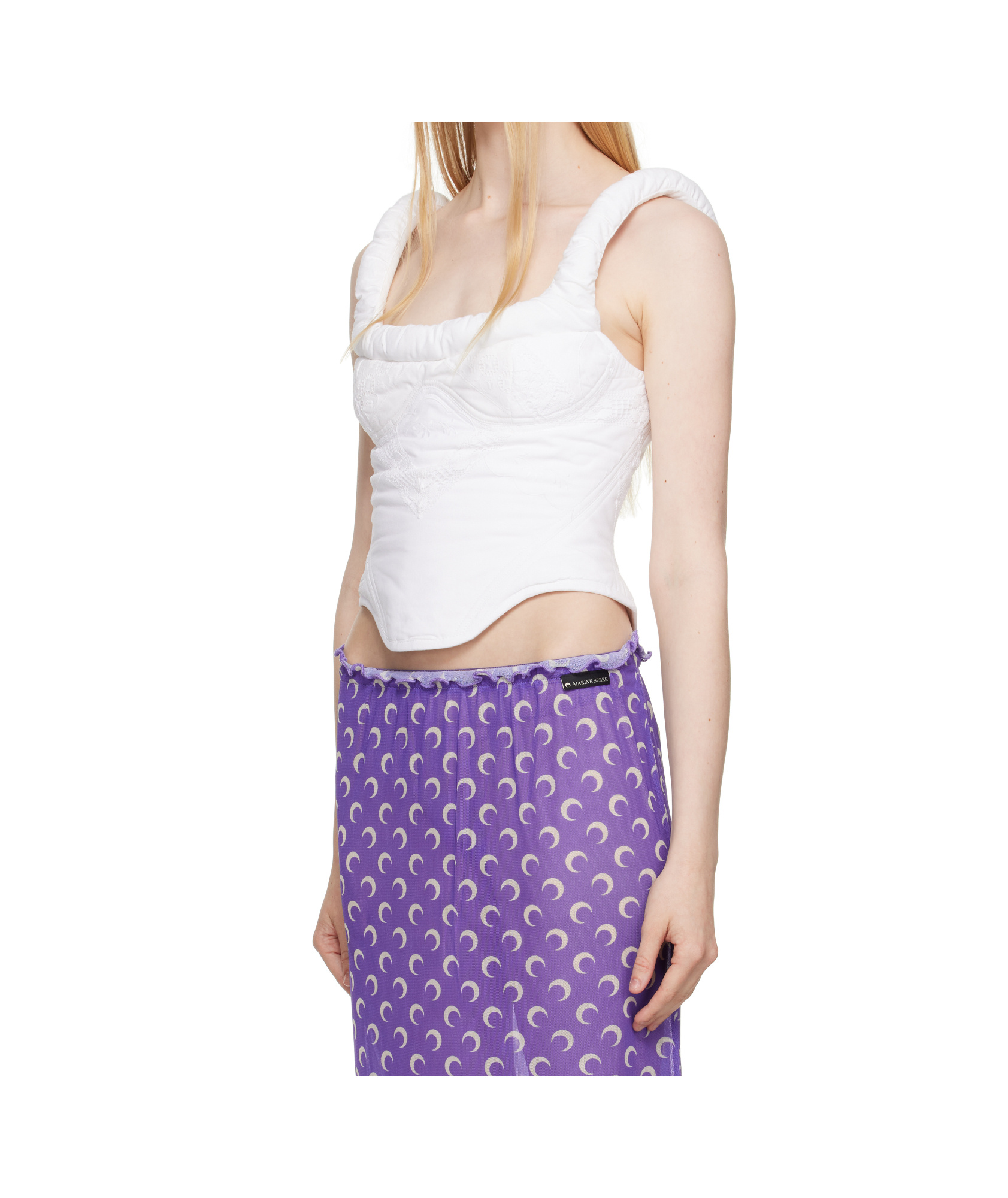 Shop Marine Serre Regenerated Household Linen Corsets