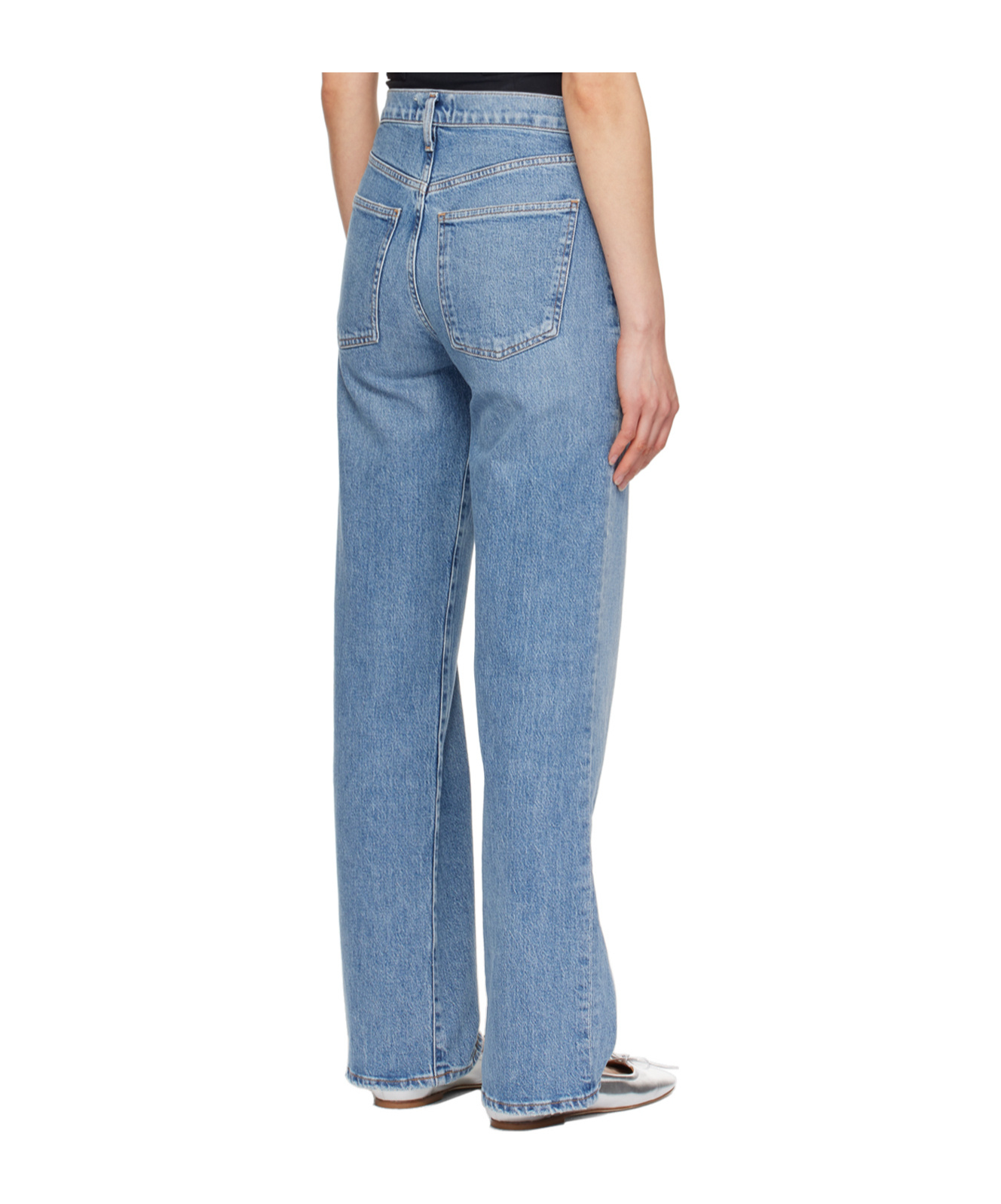 Agolde Harper Mid-rise Straight-leg Jeans In Blue