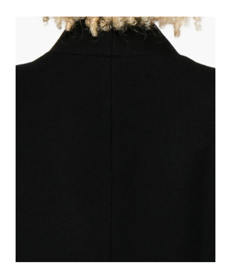 Rohe Band-collar Toggle Coat In Black