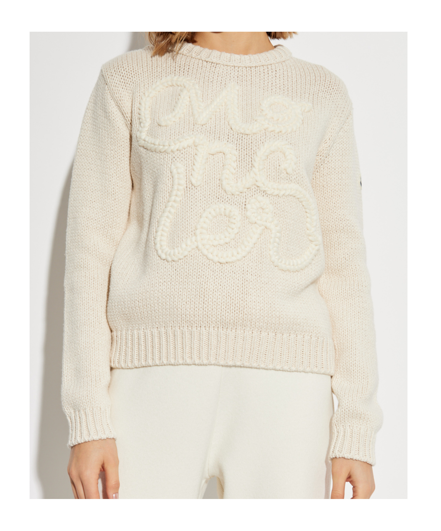 MONCLER MONCLER LOGO INTARSIA-KNIT JUMPER