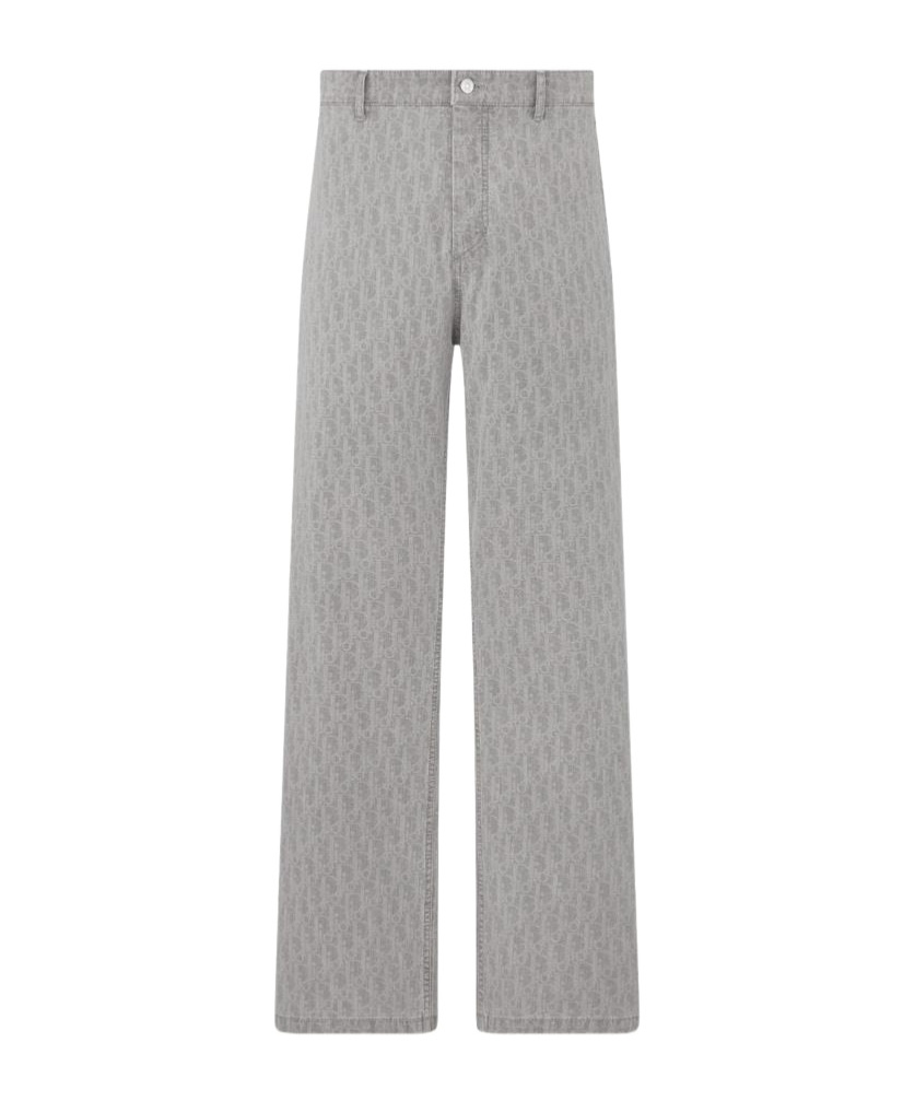 Dior Logo Bull Pants In Gray