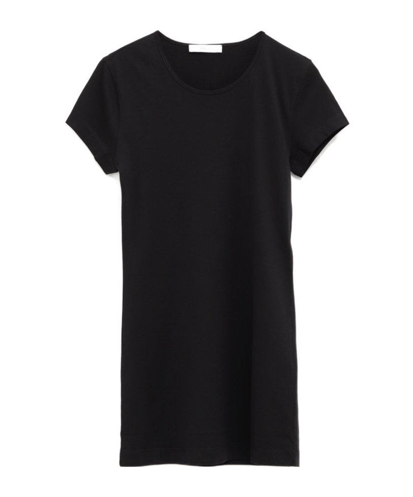 Lemaire Open-necked Black Shirt In Black