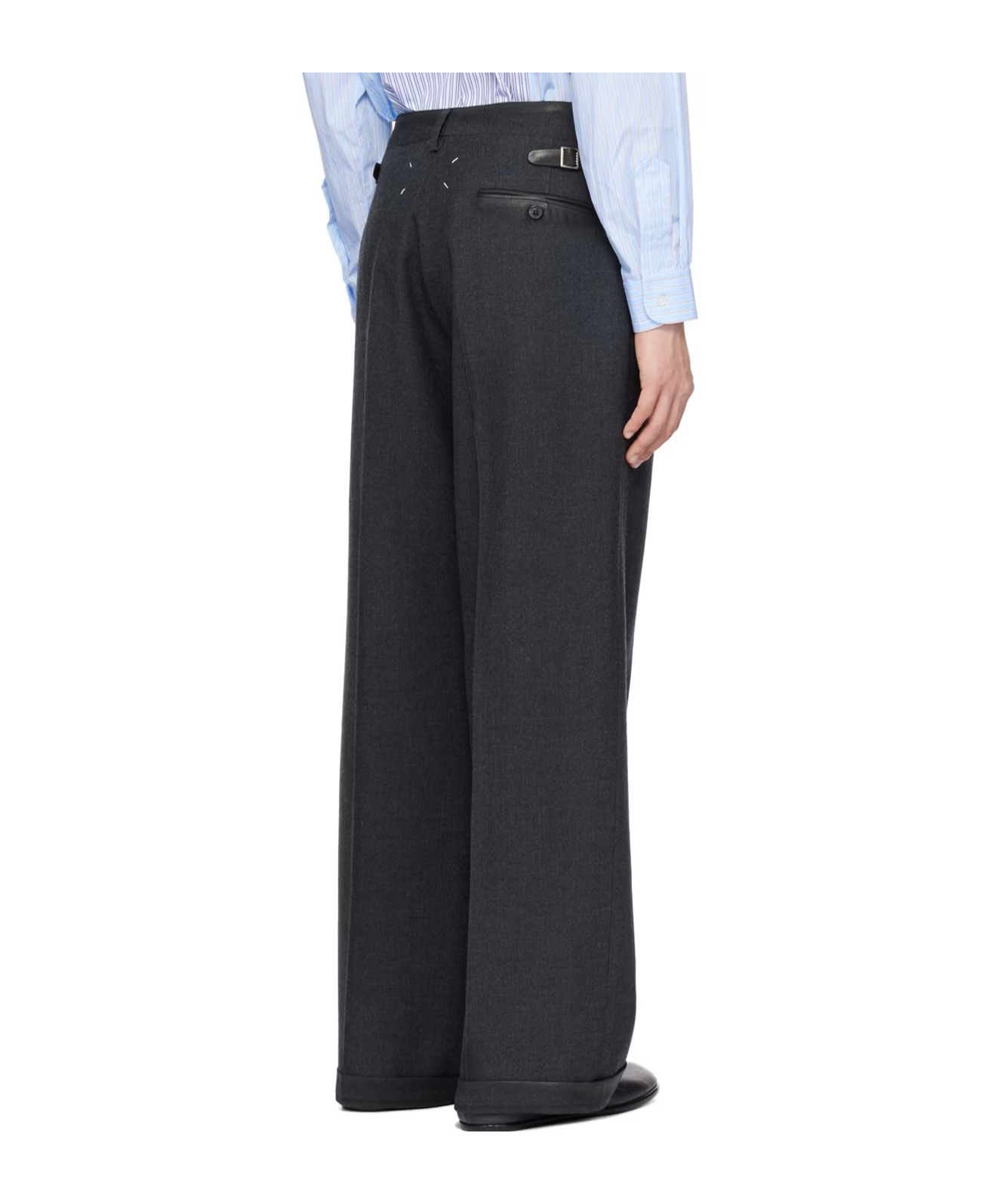 Maison Margiela Belt-loop Casual Pants In Black