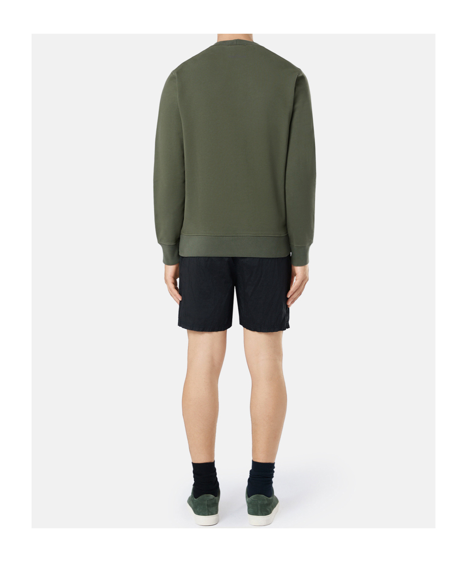 Stone Island Knitted Round-neck Sweatshirt In Green
