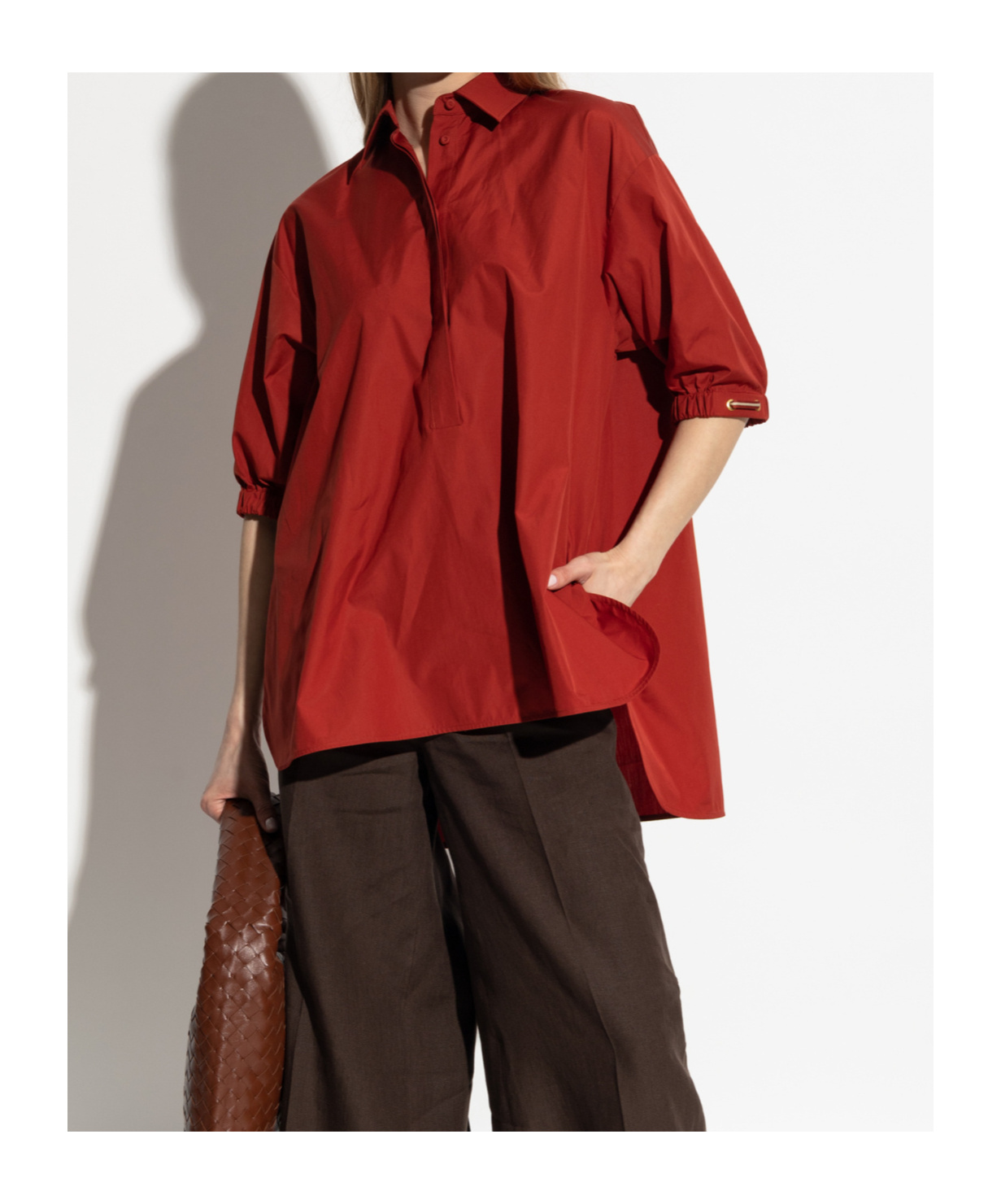 MAX MARA LAPEL SHORT-SLEEVED SHIRT