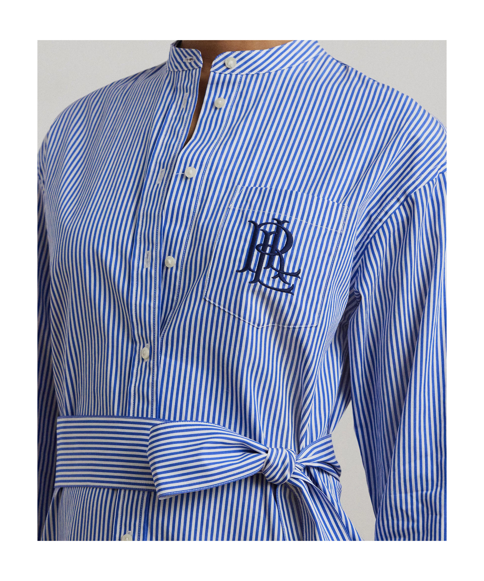RALPH LAUREN BELTED BROADCLOTH SHIRTDRESS