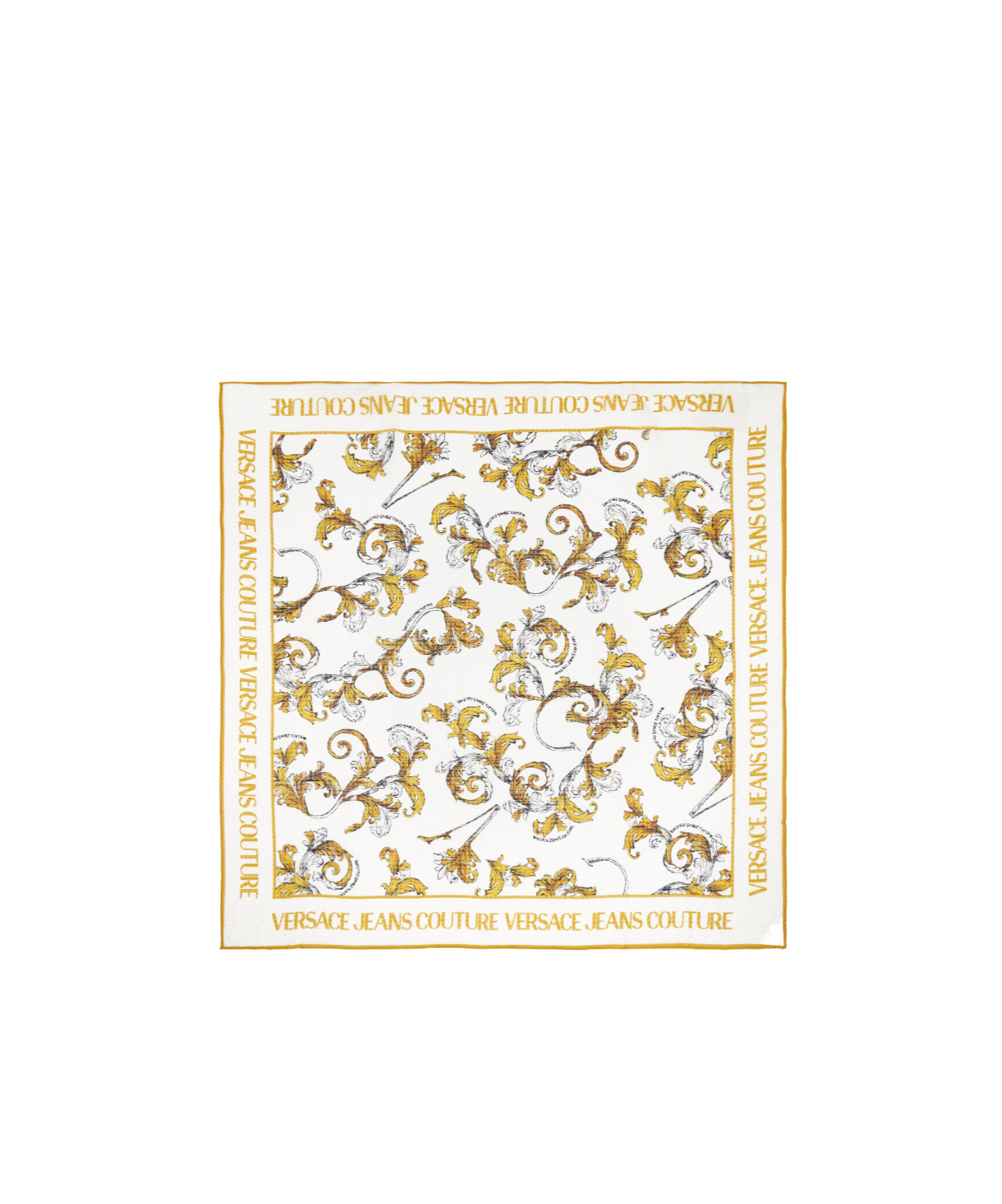 Versace Jeans Barocco Outline Scarf In White
