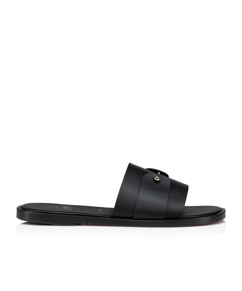 Christian Louboutin Chambelimule Leather Mule In Black